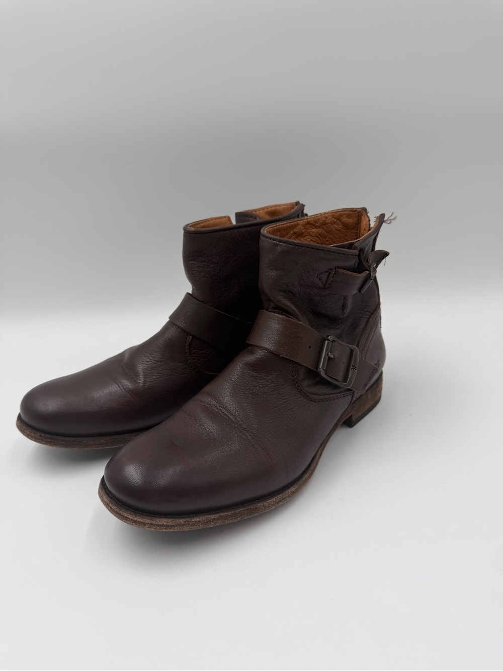 Frye Tyler Engineer Leather Ankle Boots - Women's Size 7.5